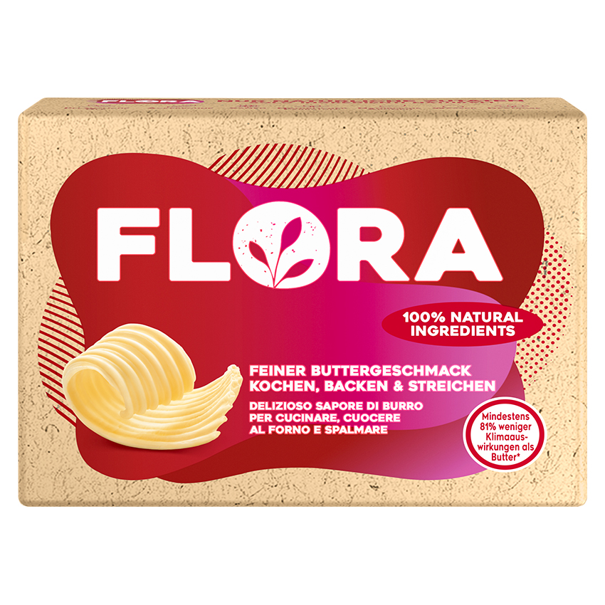 FLORA 100% pflanzlich - pflanzliche Alternative zu Butter 250g 